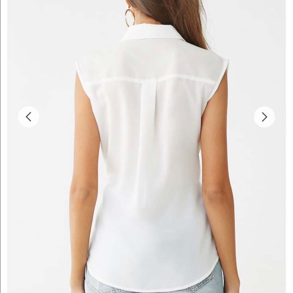 Semi Sheer Button Front Shirt - Picture 4 of 6